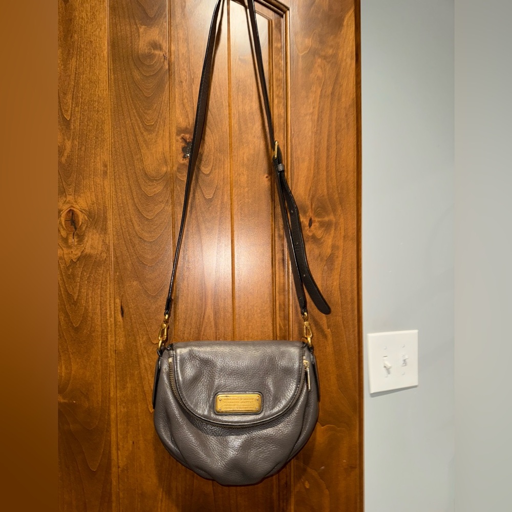 Marc Jacobs Mini Q Natasha Workwear Grey Leather Bag